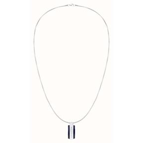 Collar Tommy Hilfiger Acero Inoxidable y Placa Colgante Esmalte Azul Hombre 2790599 2
