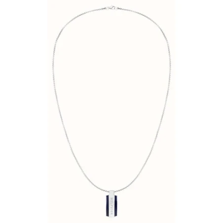Collar Tommy Hilfiger Acero Inoxidable y Placa Colgante Esmalte Azul Hombre 2790599