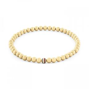 Pulsera Tommy Hilfiger Bolitas Acero Inoxidable Baño Oro y Bandera Tommy Hilfiger Mujer 2780938
