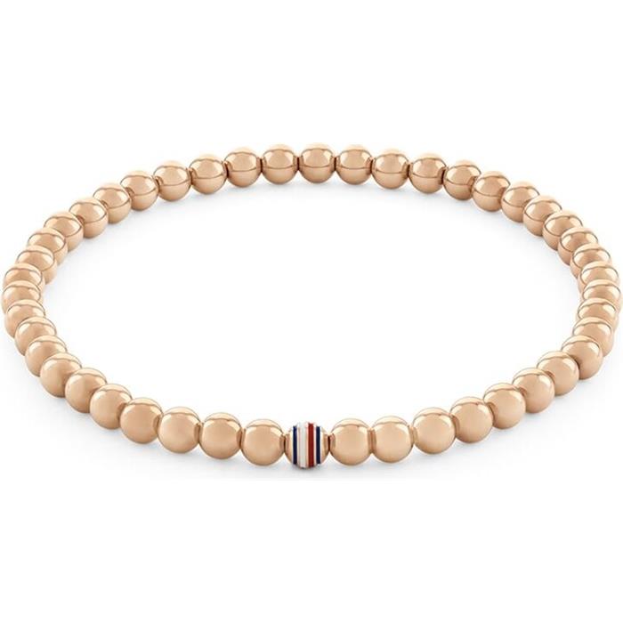 Pulsera Tommy Hilfiger Bolitas Acero Inoxidable Baño Rosado y Bandera Tommy Hilfiger Mujer 2780939
