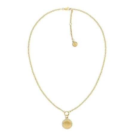 Gargantilla Tommy Hilfiger Acero Inoxidable Baño Oro Chapas Circulares y Cristales Brillantes Mujer 2780903