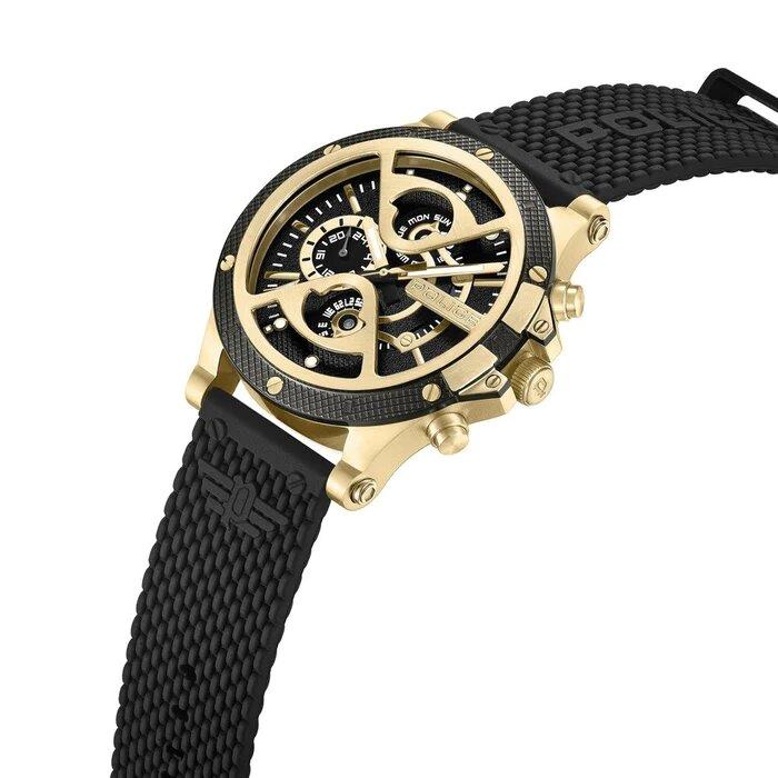 Reloj Police Surigano Negro y Dorado Hombre Multifunción PEWJQ2110501