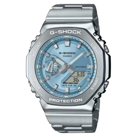 Reloj G-Shock G-Steel Series Plateado y Azul  Analógico-Digital Unisex GM-2110D-2AER