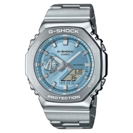 Reloj G-Shock G-Steel Series Plateado y Azul  Analógico-Digital Unisex GM-2110D-2AER