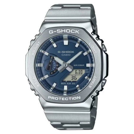Reloj G-Shock G-Steel Series Plateado y Azul Marino Analógico-Digital Unisex GM-2110D-2BER