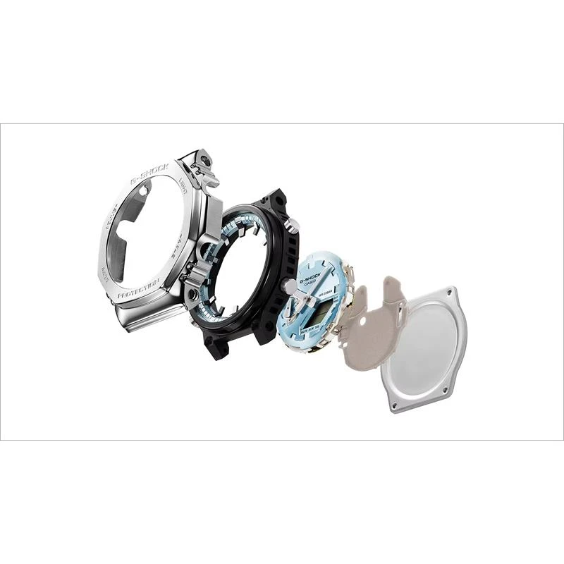 Reloj G-Shock G-Steel Series Plateado y Azul Marino Analógico-Digital Unisex GM-2110D-2BER