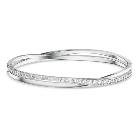 Brazalete Swarovski Hyperbola Baño Rodio y Cristales Blancos 5572725