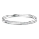 Brazalete Swarovski Hyperbola Baño Rodio y Cristales Blancos 5572725