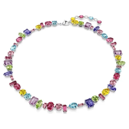 Collar Swarovski Gema Baño Rodio y Cristales Multicolor 5656397