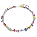 Collar Swarovski Gema Baño Rodio y Cristales Multicolor 5656397