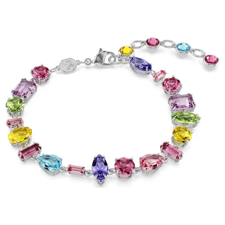 Pulsera Swarovski Gema Baño Rodio y Cristales Multicolor 5656427