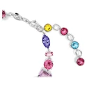 Pulsera Swarovski Gema Baño Rodio y Cristales Multicolor 5656427