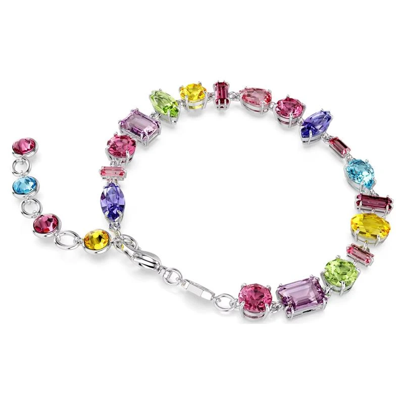 Pulsera Swarovski Gema Baño Rodio y Cristales Multicolor 5656427