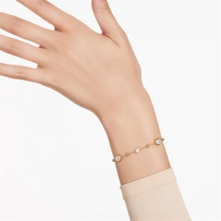 Pulsera Swarovski Imber Baño Oro y Cristales Blancos 5680094