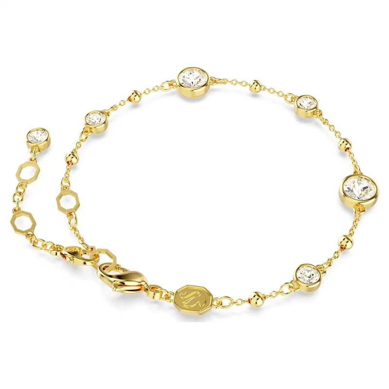 Pulsera Swarovski Imber Baño Oro y Cristales Blancos 5680094
