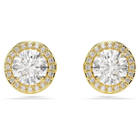 Pendientes Swarovski Una Angelic Baño Oro y Cristales Blancos 5686637