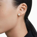 Pendientes Swarovski Una Angelic Baño Oro y Cristales Blancos 5686637