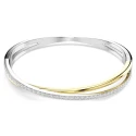 Brazalete Swarovski Hyperbola Baño Bicolor y Cristales Blancos 5689721