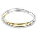 Brazalete Swarovski Hyperbola Baño Bicolor y Cristales Blancos 5689721