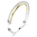 Brazalete Swarovski Hyperbola Baño Bicolor y Cristales Blancos 5689721