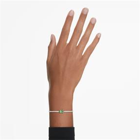 Pulsera Swarovski Matrix Baño Rodio y Cristales Blancos y Verde 5693411 2