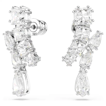 Pendientes Swarovski Matrix Baño Rodio y Cristales Blancos 5700418
