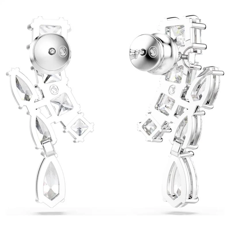 Pendientes Swarovski Matrix Baño Rodio y Cristales Blancos 5700418