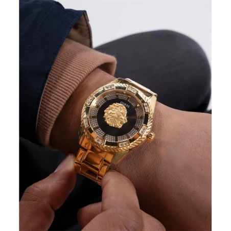 Reloj Guess Beast Dorado Analógico Hombre GW0783G1