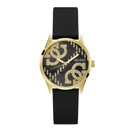 Reloj Guess Stitch Dorado y Negro Analógico Mujer GW0755L3