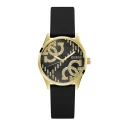Reloj Guess Stitch Dorado y Negro Analógico Mujer GW0755L3