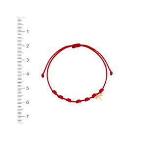 PULSERA 7NUDOS LIBELULA MINI NYLON ROJO