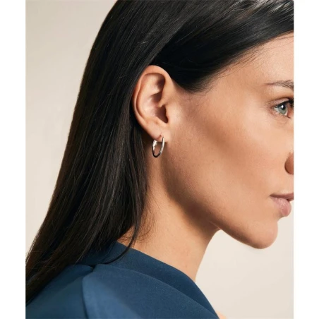 Pendientes Vidal&Vidal Aro Baño Rodio Q2402C