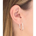 Pendientes Vidal&Vidal Aro Medio Baño Rodio R1585C