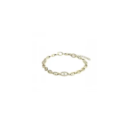 Pulsera Itemporality Eslabones Ancla Plata Baño Oro y Circonitas Blancas SBR-201-112-UU