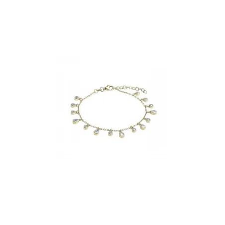 Pulsera Itemporality Gotas y Círculos Plata Baño Oro y Circonitas Blancas SBR-201-113-UU