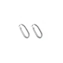 Pendientes Itemporality Rizzo Aro Ovalado Soga Plata Baño Rodio SEA-100-399-UU
