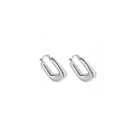 Pendientes Itemporality Rizzo Aro Cuadrado Gusano Plata Baño Rodio SEA-100-400-UU