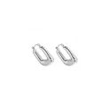 Pendientes Itemporality Rizzo Aro Cuadrado Gusano Plata Baño Rodio SEA-100-400-UU