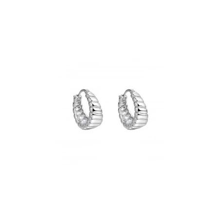 Pendientes Itemporality Rizzo Aro Piramidal Gusano Plata Baño Rodio SEA-100-402-UU
