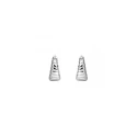 Pendientes Itemporality Rizzo Aro Piramidal Gusano Plata Baño Rodio SEA-100-402-UU
