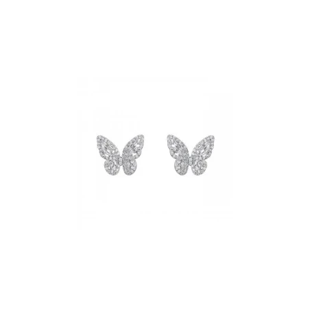 Pendientes Itemporality Fika Mariposa Plata Baño Rodio y Circonitas Blancas SEA-101-386-UU