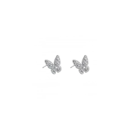 Pendientes Itemporality Fika Mariposa Plata Baño Rodio y Circonitas Blancas SEA-101-386-UU