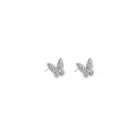 Pendientes Itemporality Fika Mariposa Plata Baño Rodio y Circonitas Blancas SEA-101-386-UU