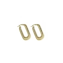 Pendientes Itemporality Rizzo Aro Rectangular Gusano Plata Baño Oro SEA-200-401-UU