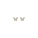 Pendientes Itemporality Fika Mariposa Plata Baño Oro y Circonitas Blancas SEA-201-386-UU