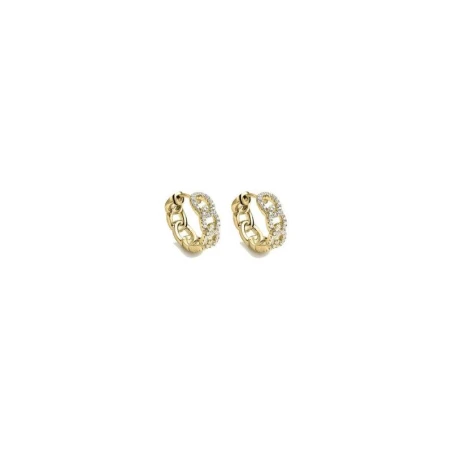 Pendientes Itemporality Join Aros Eslabones Plata Baño oro y Circonitas Blancas SEA-201-393-UU