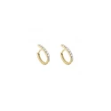 Pendientes Itemporality Join Aros Plata Baño Oro y Circonitas Blancas SEA-201-403-UU