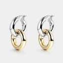 Pendientes Itemporality Rizzo Doble Aro Plata Bicolor SEA-400-396-UU
