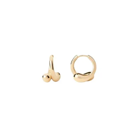 Pendientes Aros PdPaola Loop Gotas Plata Baño Oro AR01-C85-U