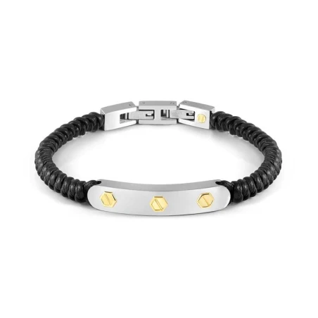 Pulsera Nomination Refined Cuero, Acero y Oro 150504/032